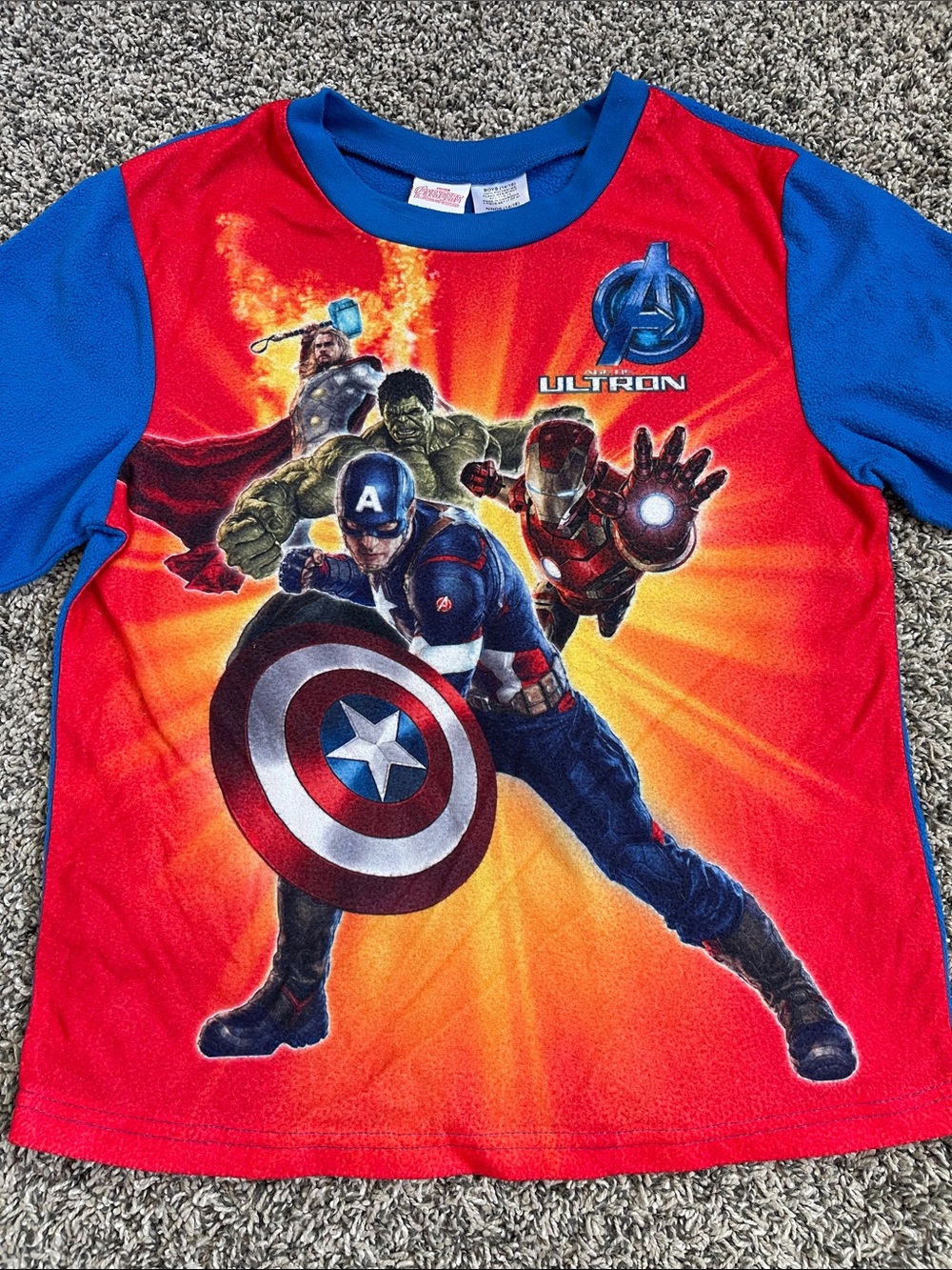 Kids Marvel Avengers Age of Ultron PJ top size 14/16 boys unisex